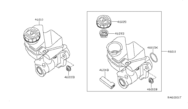 2012 Nissan Altima Cap Oil Reservoir Diagram for 46020-AL50A