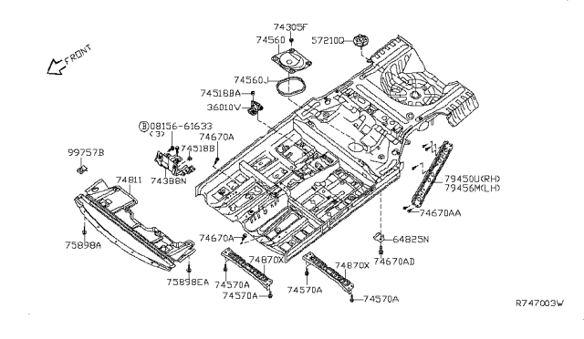 2010 Nissan Altima Floor Fitting Diagram 1