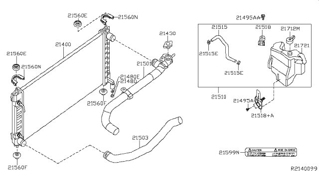 2009 Nissan Altima Radiator,Shroud & Inverter Cooling Diagram 6