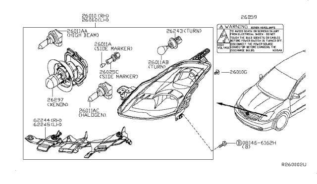 2010 Nissan Altima Headlamp Diagram 2