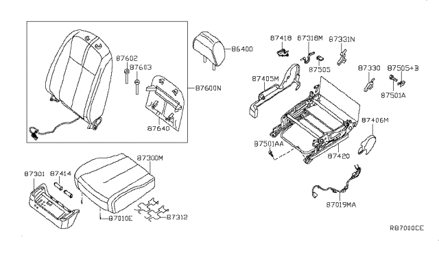 2007 Nissan Altima Front Seat Diagram 3