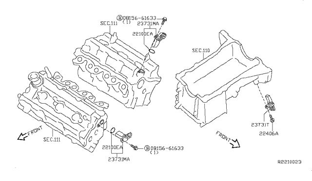 2007 Nissan Altima Distributor & Ignition Timing Sensor Diagram