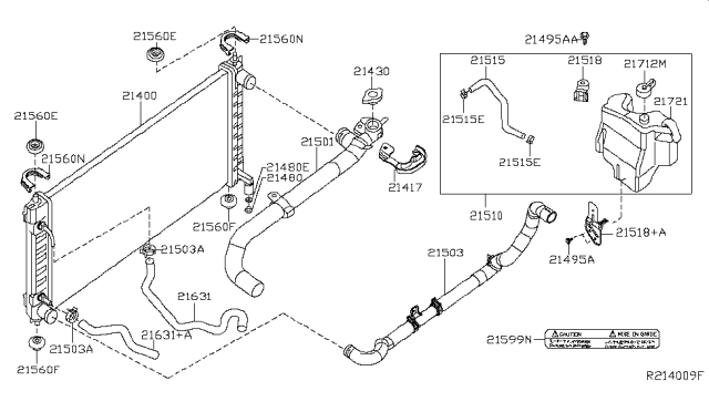 2010 Nissan Altima Radiator,Shroud & Inverter Cooling Diagram 10