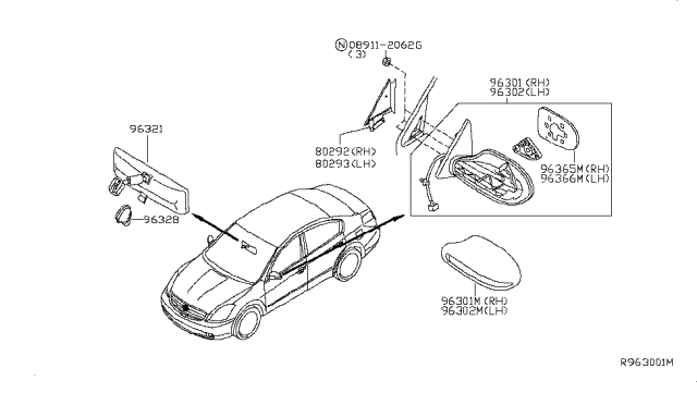 2008 Nissan Altima Rear View Mirror Diagram