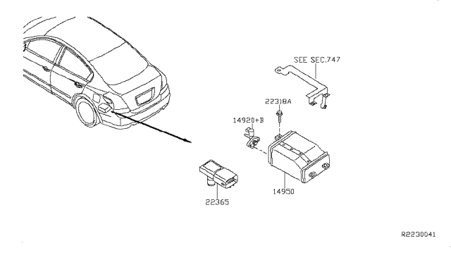 2008 Nissan Altima Engine Control Vacuum Piping Diagram 6