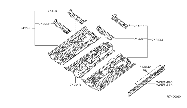 2009 Nissan Altima Floor Panel Diagram