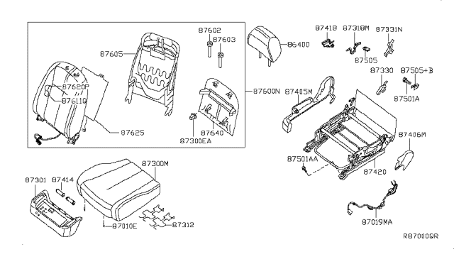 2010 Nissan Altima Front Seat Diagram 5