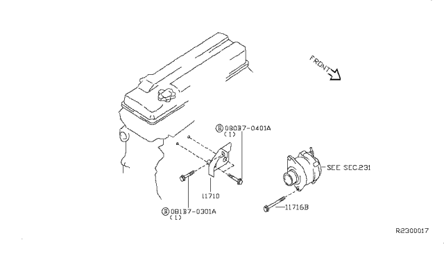 2008 Nissan Altima Alternator Fitting Diagram 2