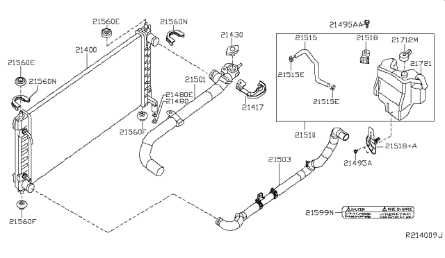 2008 Nissan Altima Radiator,Shroud & Inverter Cooling Diagram 10