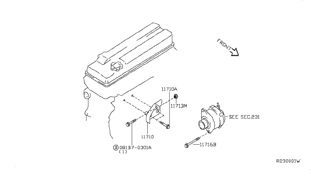 2009 Nissan Altima Alternator Fitting Diagram 2