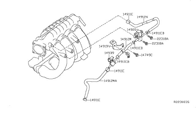 2008 Nissan Altima Engine Control Vacuum Piping Diagram 1