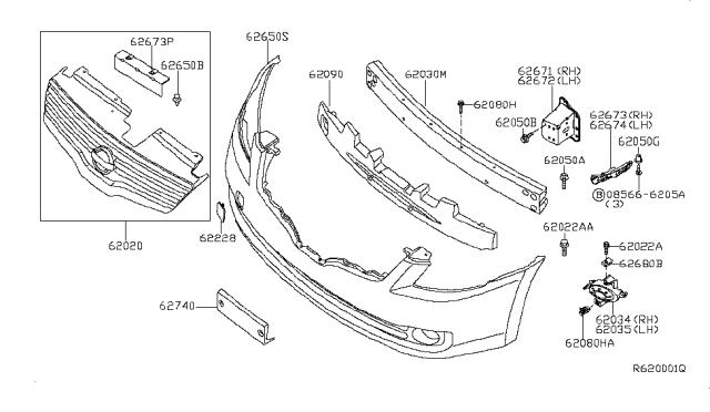 2008 Nissan Altima Front Bumper Diagram 2