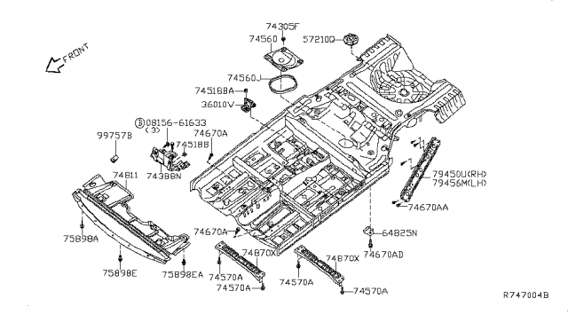 2009 Nissan Altima Floor Fitting Diagram 4