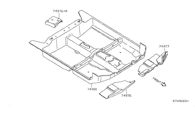 2011 Nissan Altima Floor Trimming Diagram