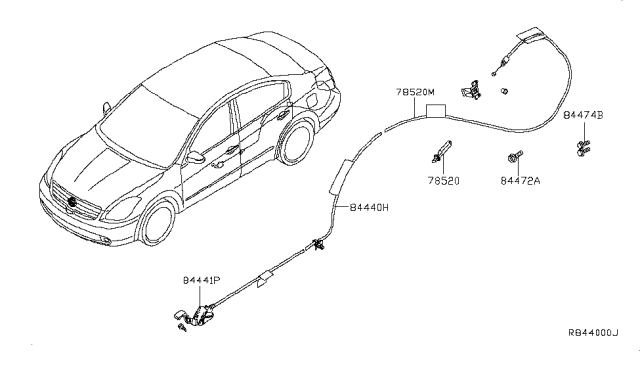 2009 Nissan Altima Trunk Opener Diagram