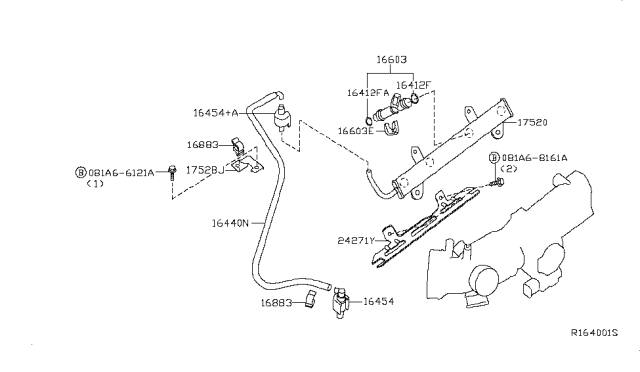 2012 Nissan Altima Fuel Strainer & Fuel Hose Diagram 1