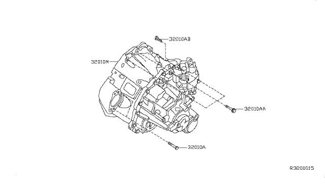 2008 Nissan Altima Manual Transmission, Transaxle & Fitting Diagram 2
