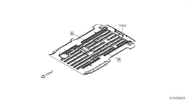 2015 Nissan NV200 Taxi Floor Panel (Rear) Diagram 1
