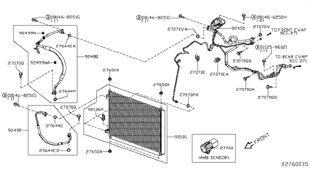 2019 Nissan NV O Ring Diagram for 92471-N823A