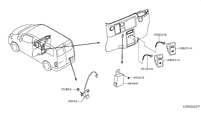 2014 Nissan NV200 Taxi Audio & Visual Diagram 3