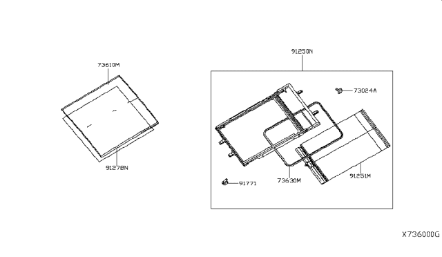 2016 Nissan NV STRIKER-SUNROOF Diagram for 91771-3LN0A