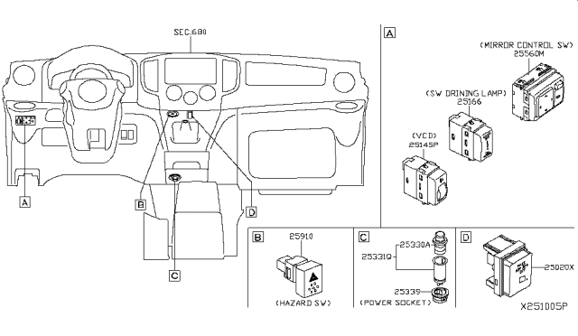2016 Nissan NV200 Taxi Switch Diagram 6