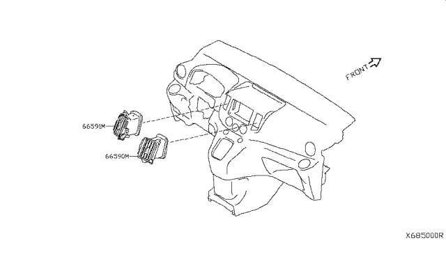 2016 Nissan NV Ventilator Diagram