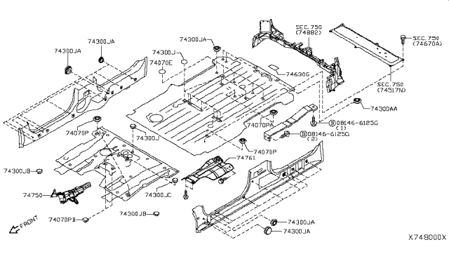 2016 Nissan NV Floor Fitting Diagram 5