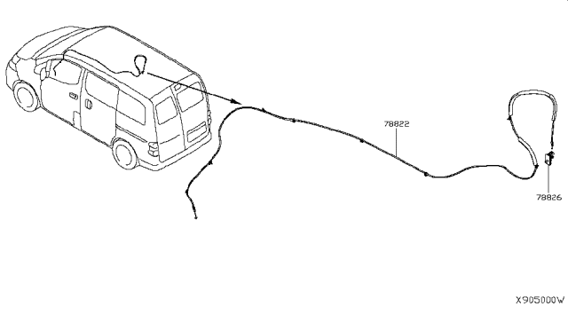 2015 Nissan NV Back Door Lock & Handle Diagram 3