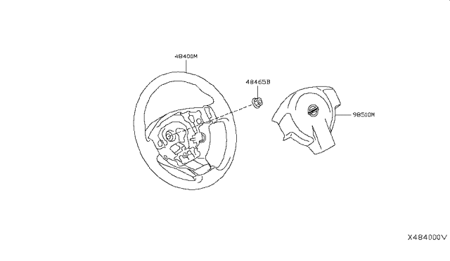 2014 Nissan NV200 Taxi Steering Wheel Diagram