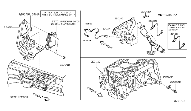 2014 Nissan NV200 Taxi Engine Control Module Diagram