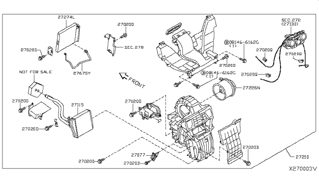 2018 Nissan NV200 Taxi Heater & Blower Unit Diagram 2