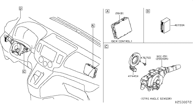 2016 Nissan NV200 Taxi Electrical Unit Diagram 9