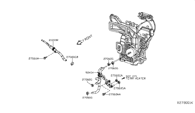 2016 Nissan NV200 Taxi Heater Piping Diagram 2