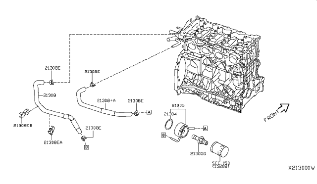 2016 Nissan NV200 Taxi Oil Cooler Diagram 1