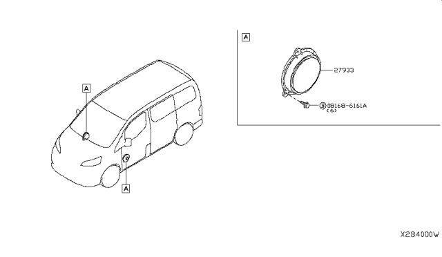 2016 Nissan NV200 Taxi Speaker Diagram 2