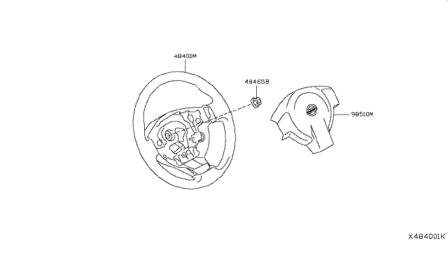 2016 Nissan NV200 Taxi Steering Wheel Diagram 1