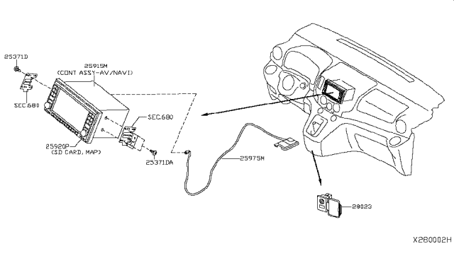 2014 Nissan NV200 Taxi Audio & Visual Diagram 2