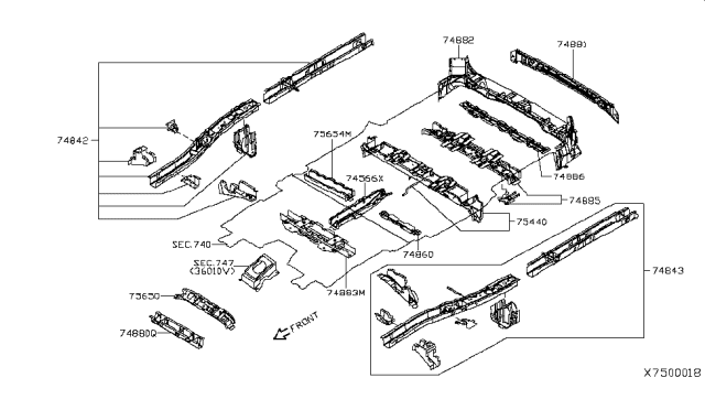 2014 Nissan NV200 Taxi Member & Fitting Diagram 2