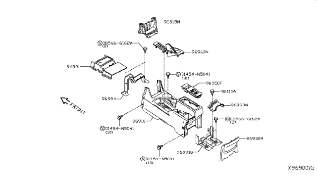 2018 Nissan NV Console Box Diagram 2