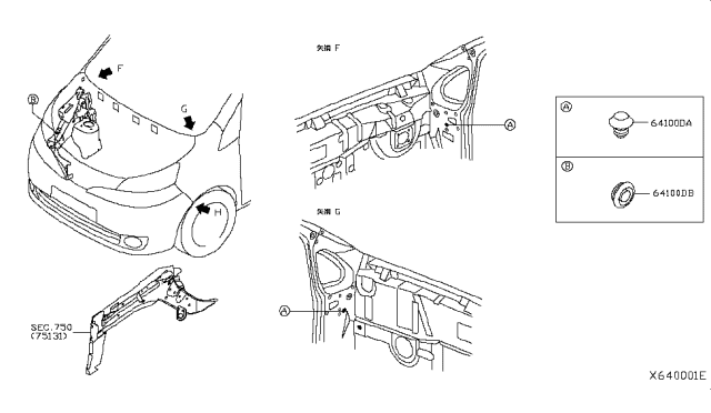 2015 Nissan NV Hood Ledge & Fitting Diagram 4