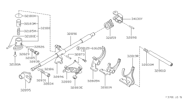 1991 Nissan Sentra Transmission Shift Control Diagram 2