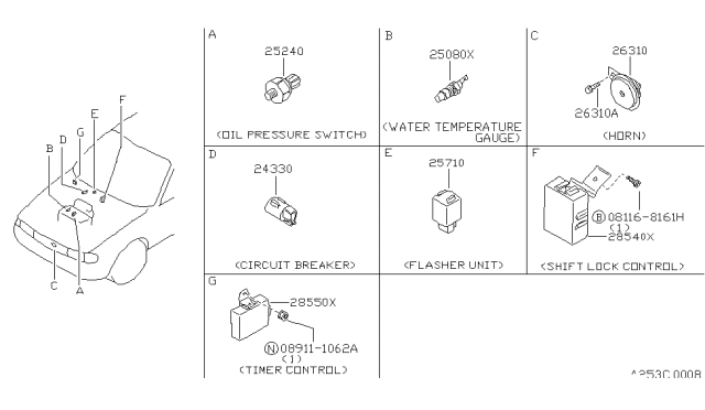 1993 Nissan Sentra Electrical Unit Diagram 2