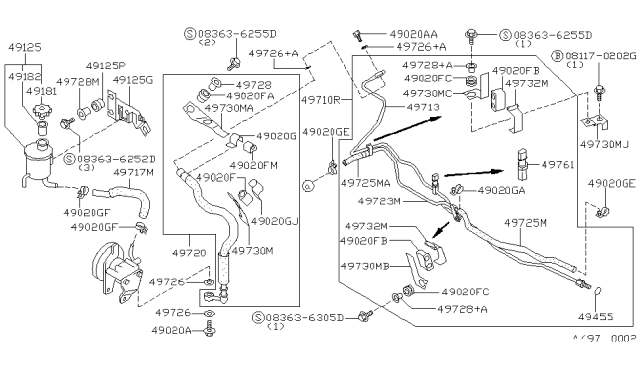 1991 Nissan Sentra Power Steering Piping Diagram 1