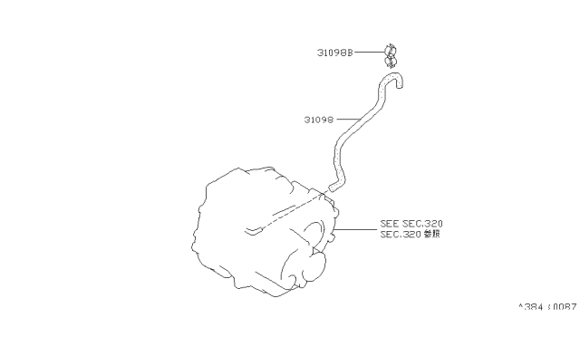 1992 Nissan Sentra Breather Piping (For Front Unit) Diagram 1