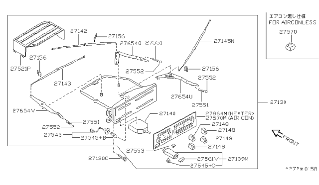 1991 Nissan Sentra Finisher-Control Diagram for 27570-65Y01