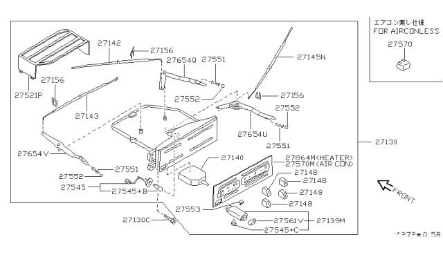 1991 Nissan Sentra Spring Diagram for 27551-51E00