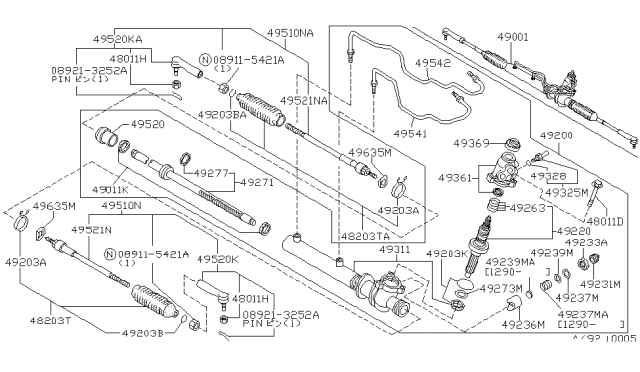 1993 Nissan Sentra Power Steering Gear Diagram 3