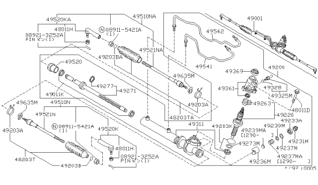 1991 Nissan Sentra Power Steering Gear Diagram 3