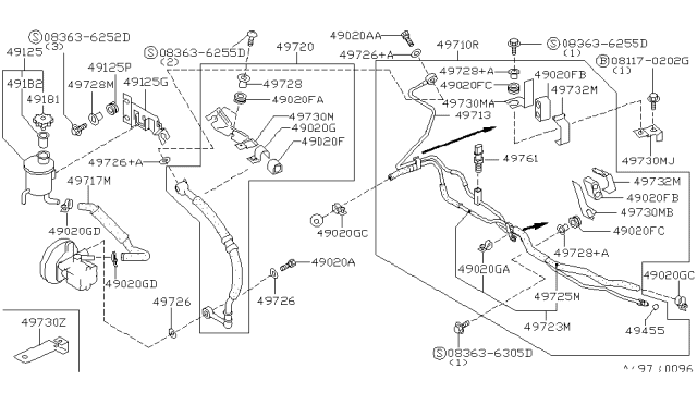 1994 Nissan Sentra Power Steering Piping Diagram 7